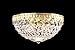 Schonbek 10 Wide Gold Crystal Flushmount