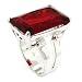 Bold & Elegant Solitaire Cocktail Ring with Ruby CZ