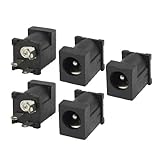 uxcell ジャッキソケット　ステレオ　パネルマウント　5個入 3ピン 2.1x5.5mm