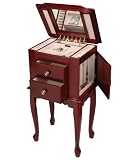 Nikko Nightstand Jewelry Armoire in Cherry