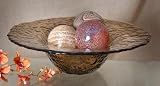 Tuscan Mediterranean Textured Glass Decorative Bowl