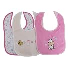 Baby Girl Cow, Cookies & Milk Design Bibs (Pack of 3)