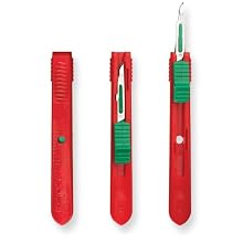 Green Thumb Slider Single Use Safety Scalpel, #10, Non-Sterile (Pack of 100)