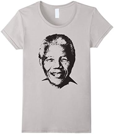 Women's Nelson Mandela Shirt Small Silver