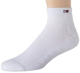 Tommy Hilfiger Mens Ped Athletic Socks, White, 3-Pack
