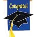 CONGRATULATIONS Graduation BANNER/Flag/GRAD Cap/TASSLE/OUTDOOR Nylon DECOR