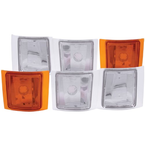 Anzo USA 521029 GMC Euro 6 Pcs (4 White 2 Yellow) Corner Light Assembly - (Sold in Pairs)
