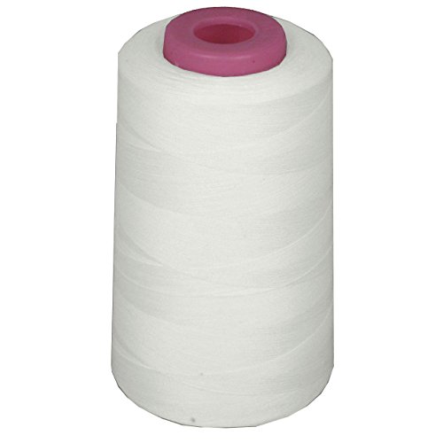 LA Linen 100% Polyester Cone Serger Thread, 6000-Yard, Ivory (A018)