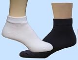 Quarter sock w/Arch Support, Black or White, 2 sizes