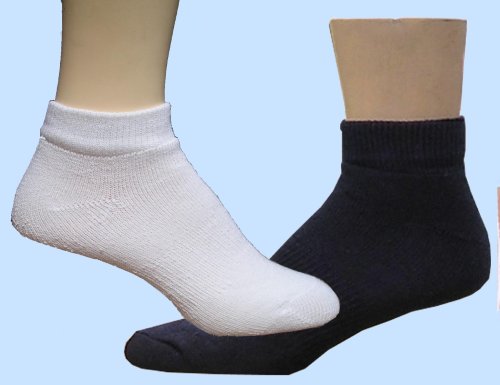 Quarter sock w/Arch Support, Black or White, 2 sizes