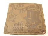 Lucky 13 Bad Mojo Top Hat Skull Brown Bifold Wallet by Lucky 13