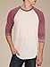 A Game LS Baseball Tee(NATURAL/ BURGUNDY,LARGE)