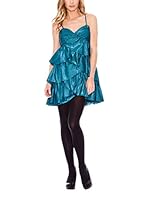 Rare London Vestido Cocktail Tierojo Babydoll (Azul)