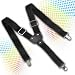 MEN BRACES PLAIN BLACK HEAVY DUTY 35mm