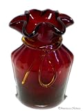 Ruby Red Art Glass Handbag Vase