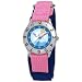 Disney Kids' D040S503 Cinderella Time Teacher Pink Velcro Watch