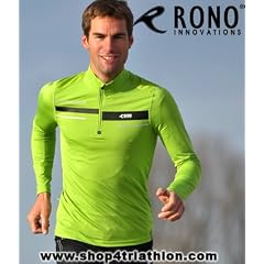 Rono LS Race Zip Top GN Langarm Laufpulli