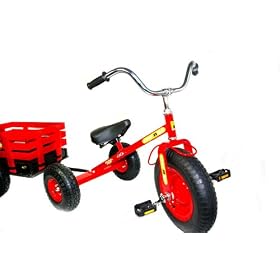 Tow 'n' Go Childrens Trike / Tricycle with Trailer Red