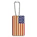 USA American Flag Wood Wooden Rectangle Key Chain