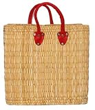 Moroccan Straw Summer Beach / Shopper / Tote Bag 14.5x14.5x12.5
