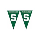 Michigan State Spartans NCAA 25Ft String Of 6 x 9 Party Pennants (Flags)