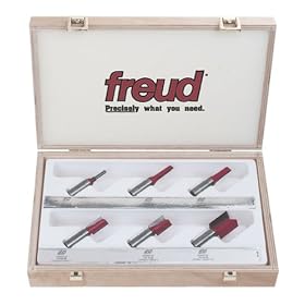 Freud 91-102 6-Piece Double-Flute Straight Bit Set by Freud