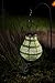 Allsop Home and Garden Soji Stella Moss Bulb LED Outdoor Solar Lantern, Handmade with Weather-Resistant UV Rated Tyvek fabric, Stainless Steel Hardware, Auto sensor on/off, for Patio, Deck, Garden, Color (Moss)