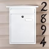Home Locking Wall Mount Mailbox – White Powdercoat