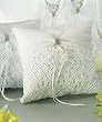 Bridal Tapestry Square Ring Pillow - Ivory