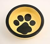 Colored Background Paw Bowls MED Yellow