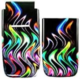 Color Flame on Black - Nokia 6061 Faceplate Cell Phone Cover