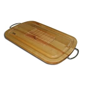 Weber 2112 Carving and Serving Board with Pyramid Cut, Juice Groove and Stainless Steel Handles