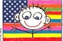 All American Flag, Patriotic Magnet, 3x2