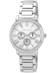 Vince Camuto Womens VC/5001SVSV Swarovski Crystal Accented Silver-Tone Multi-Function Bracelet Watch