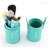 12pcs Makeup Brush Set Eyeshadow Lip Foundation Powder Comestic Tool Comestic Brush Makeup Set+cup Holder Leather Case