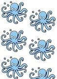 Cute Blue Octopus Non-slip Bath Tub Appliques