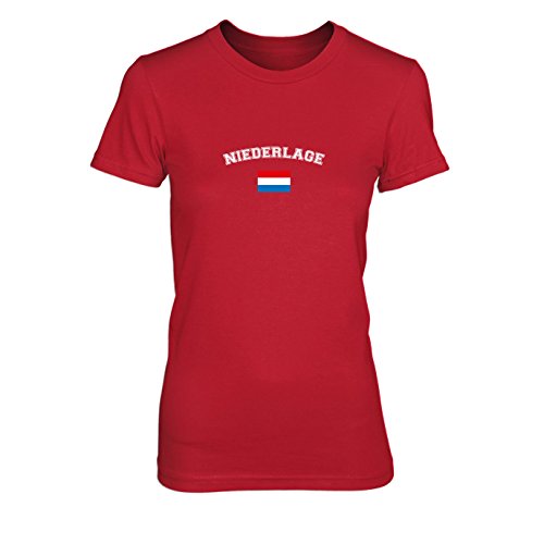 Oranje Niederlage – Damen T-Shirt, Größe: M, Farbe: rot