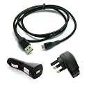 Brand New Shop4accessories Charger Pack: Mains Adaptor / In Car Charger / Micro USB Data Sync Cable for the BlackBerry Pearl 8220 FLIP