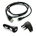 Electronics : Brand New XYLO ACCESSORIES Charger Pack: Mains Adaptor / In Car Charger / Micro USB Data Sync Cable for the HTC LEGEND / WILDFIRE / DESIRE / HD MINI / ARIA Mobile Phone.