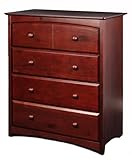 Stork Craft Beatrice 4 Drawer Chest, Cherry