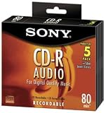 Sony CD-R for Digital Audio, 5 Pack