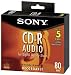 Sony CD-R for Digital Audio, 5 Pack