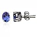 1.56cts Natural Tanzanite 925 Sterling Silver Stud title=