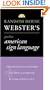 Random House Webster's Pocket American Sign Language Dictionary (Pocket Reference Guides)
