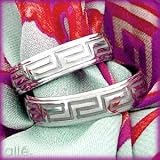 14K White Gold Lady's Greek Key Wedding Band