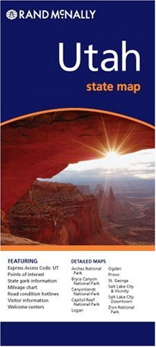 City Travel Guides Discounted  Books : Utah State Map (Rand McNally Folded Map: States)