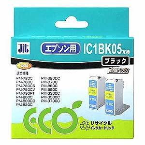 エプソン EPSON IC1BK05 ブラック 2個パック 対応 ジットリサイクルインクカートリッジ