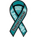 Ovarian Cancer Awareness Ribbon Magnet