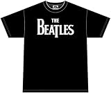 The Beatles Logo Black Retro T-shirt, X-Large