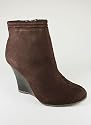 Suede Wedge Ankle Boot